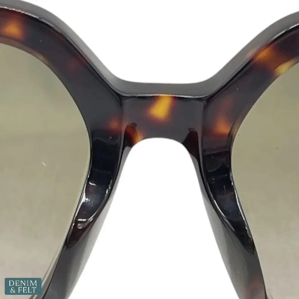 NEW Jimmy Choo Karly Havana Square Oversized Gradient Luxury Designer Sunglasses
